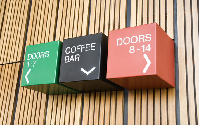 Signs in Sydney Opera House.