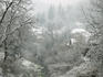 Winter snow on a smal village community, Transylvania.