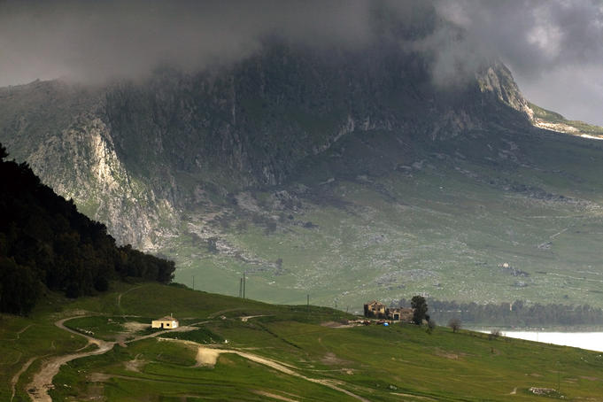 Rugged countryside near Corleone.