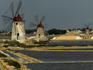 Windmills at salt fields.