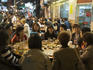 Alfresco dining at a restaurant around the Temple Street Night Market.