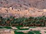 Fields and palm trees near abandoned village of Ghul, Wadi Ghul.