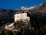Schloss Tarasp set on a mountainside.