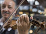 Gypsy violinist in Central Market Hall.