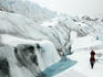 Hikers on Mendenhall Glacier near Juneau.