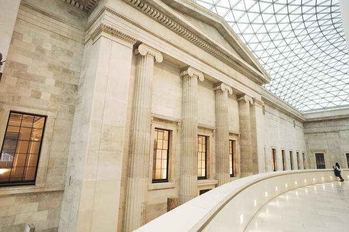 Inside the Great Court at the British Museum.