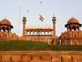 Outer western wall of the Red Fort.