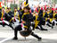 Competitors at the Yosakoi Festival dancing competition.