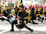 Competitors at the Yosakoi Festival dancing competition.