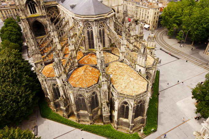 Saint Andre Cathedral from the Pey-Berland Tower.
