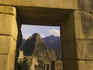 Doorway frames Huayna Picchu.