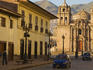 People walk down the street in Sacred Valley of the Incas, between Cusco and Machu Picchu.