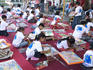 Children doing art classes.