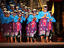 Gamelan musicians arriving on stage during the Balinese Arts Festival.