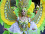 Woman in costume at Carnival parade (Coso), Santa Cruz Carnival.