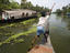 Leisurely punting down the backwaters near Alleppey.