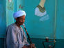 A local gentleman smoking a hookah, a nargile or even a shisha in Esna (Isna).