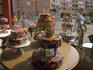 Cakes on display in De Taart van m'n Tante, caf