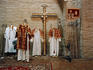 Costumes on display during Semana Santa (Easter Week) festivities.