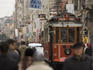 Street tram running on Istikial Caddesi, Beyoglu.