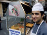Food cart vendor on Istikial Caddesi, Beyoglu.