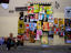 Festival busker and fliers, Provence
