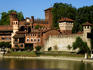 River Po and Borgo e Rocca Medioeval.