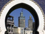 Bab Bou Jeloud (The Blue Gate) and minarets, Fès