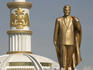 Statue of the Turkmenbashi, President Niyazov.