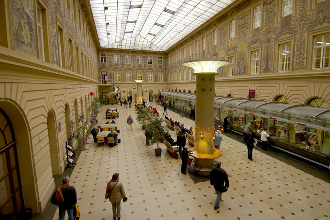 Interior of main Post Office.