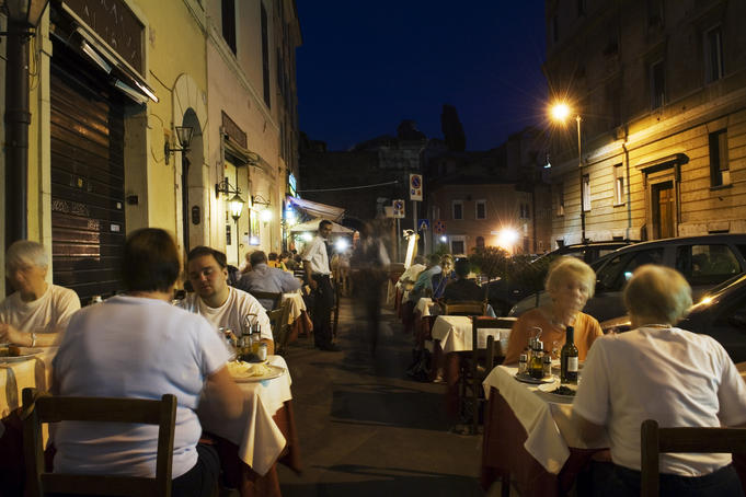 Alleyway in Jewish Ghetto, early evening.