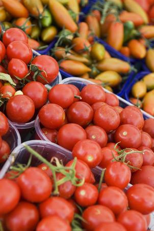 Produce at fruit and vegetable market in Campo de Fiori, Centro Storico.