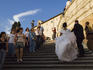 People gathering at Spanish Steps in Centro Storico.