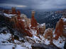 Winter snow falls on the desert - Bryce Canyon National Park, Arizona