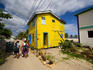 Children walk home from school in Placencia.