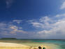 A sand spit at South Water Caye, Belize.