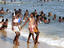 Girls on Ponta Gea Beach.