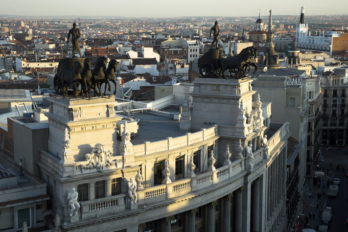 City skyline looking southwest over the Banco Espa