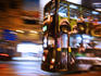 Hong Kong tram on street near Western Market.