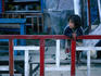 A young Nepali girl watching a passing procession, Ghorapani, around Pokhara.