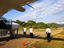 Plane landing on runway, Costa Rica