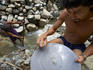 Panning for gold on Peninsula de Osa.