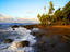Beach on Pacific Ocean on west coast of Costa Rica.