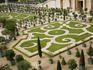 Geometric patterns are a feature of the gardens at the Chateau de Versailles.