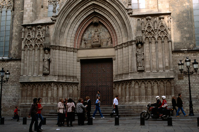 Entrance to Santa Maria del Mar Church.