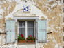 Window in Ecluse 43 boat lock lockkeeper's house on Canal de la Marne au Rhin.
