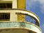 Crumbling art-deco balcony.