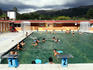 Swimming at Los Banos del Inca, natural hot springs once bathed in by Inca King Atahualpa.