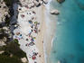 Overhead of Cala Goloritze beach, Golfo Di Orosei.