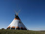 Tepee at Blackfoot Crossing Historical Park Interpretive Centre, Siksika Nation.